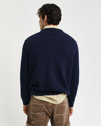 Crewneck sweater med mærke