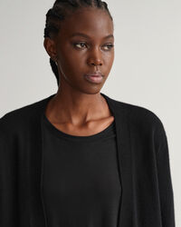 Lang cardigan af uld