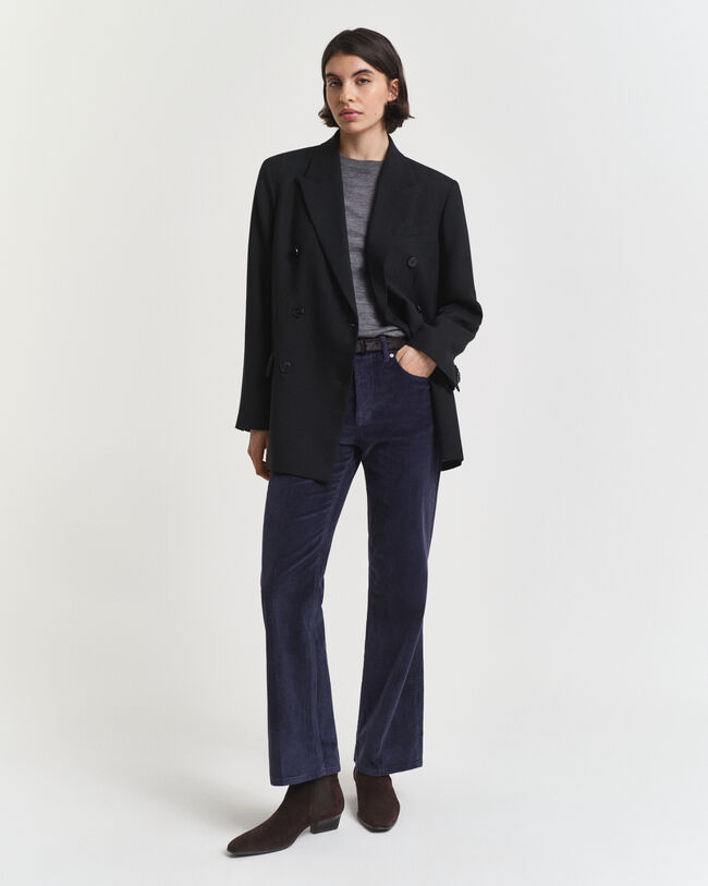 Jeans i jernbanefløjl med svaj