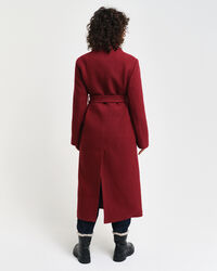 Slå om-frakke med tekstur