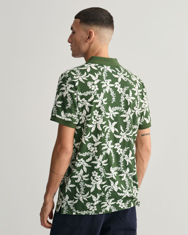 Palm Lei Print piqu&eacute; poloskjorte