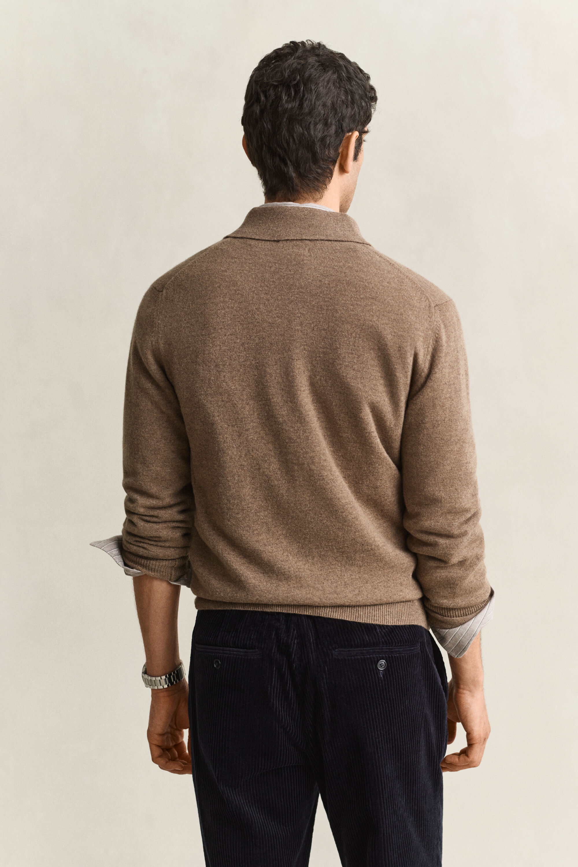 Polosweater af ekstra fin lammeuld
