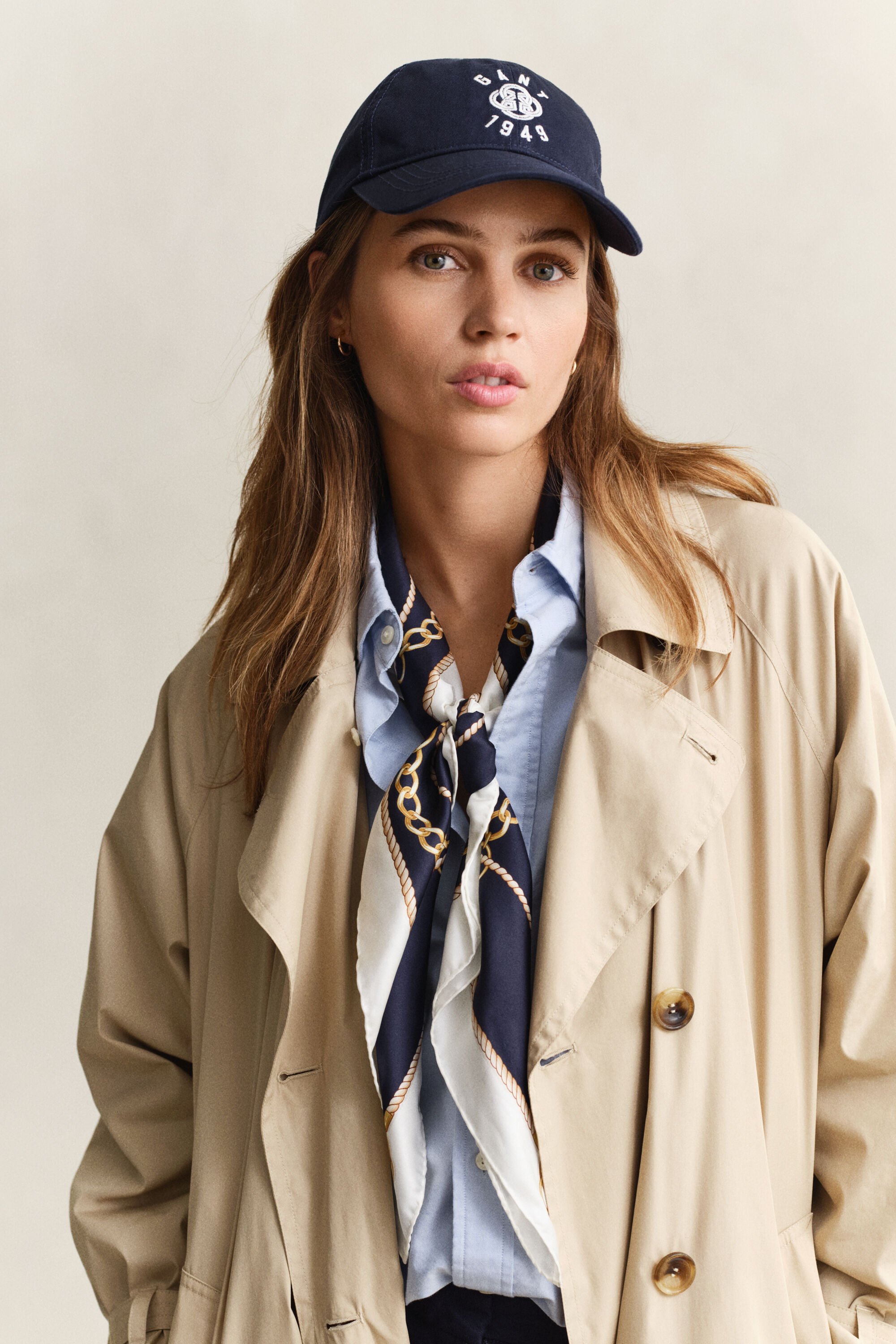 Silketørklæde med kædetryk