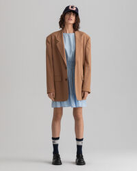 Flounce kjole med pufærmer