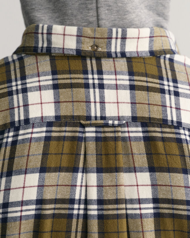 Regular fit ternet flannelskjorte