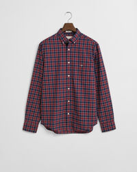 Regular fit klassisk poplin-skjorte med tern