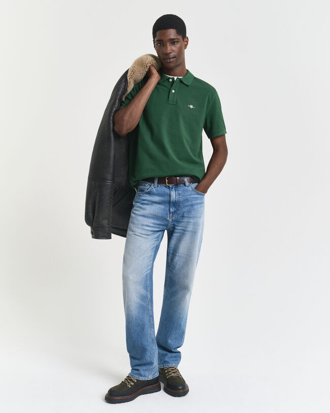 Regular fit Shield Piqué poloskjorte