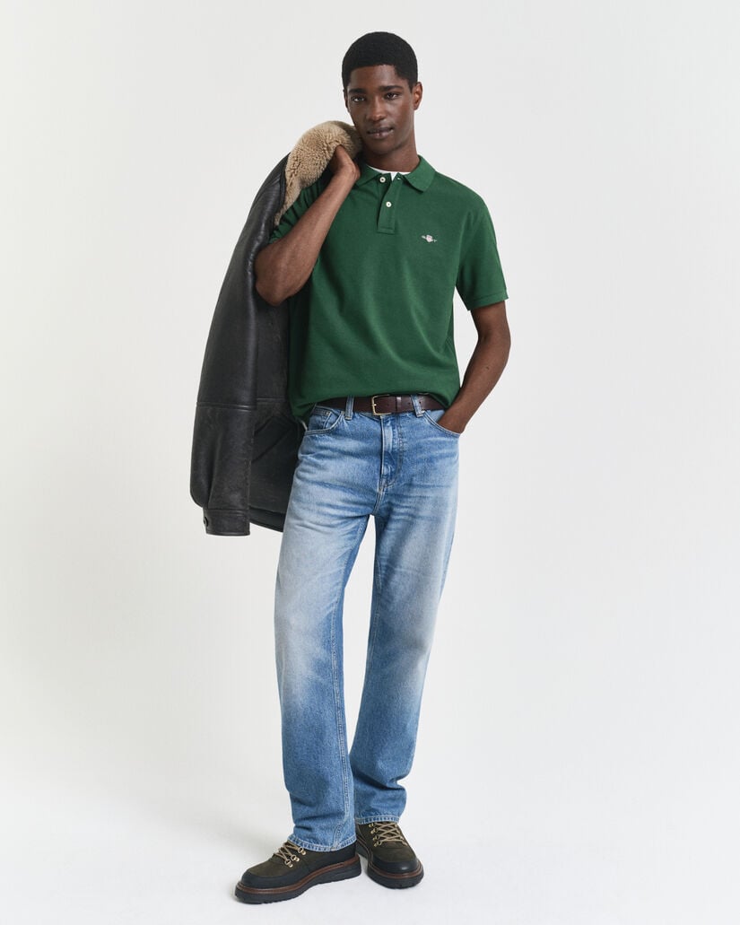 Regular fit Shield Piqué poloskjorte