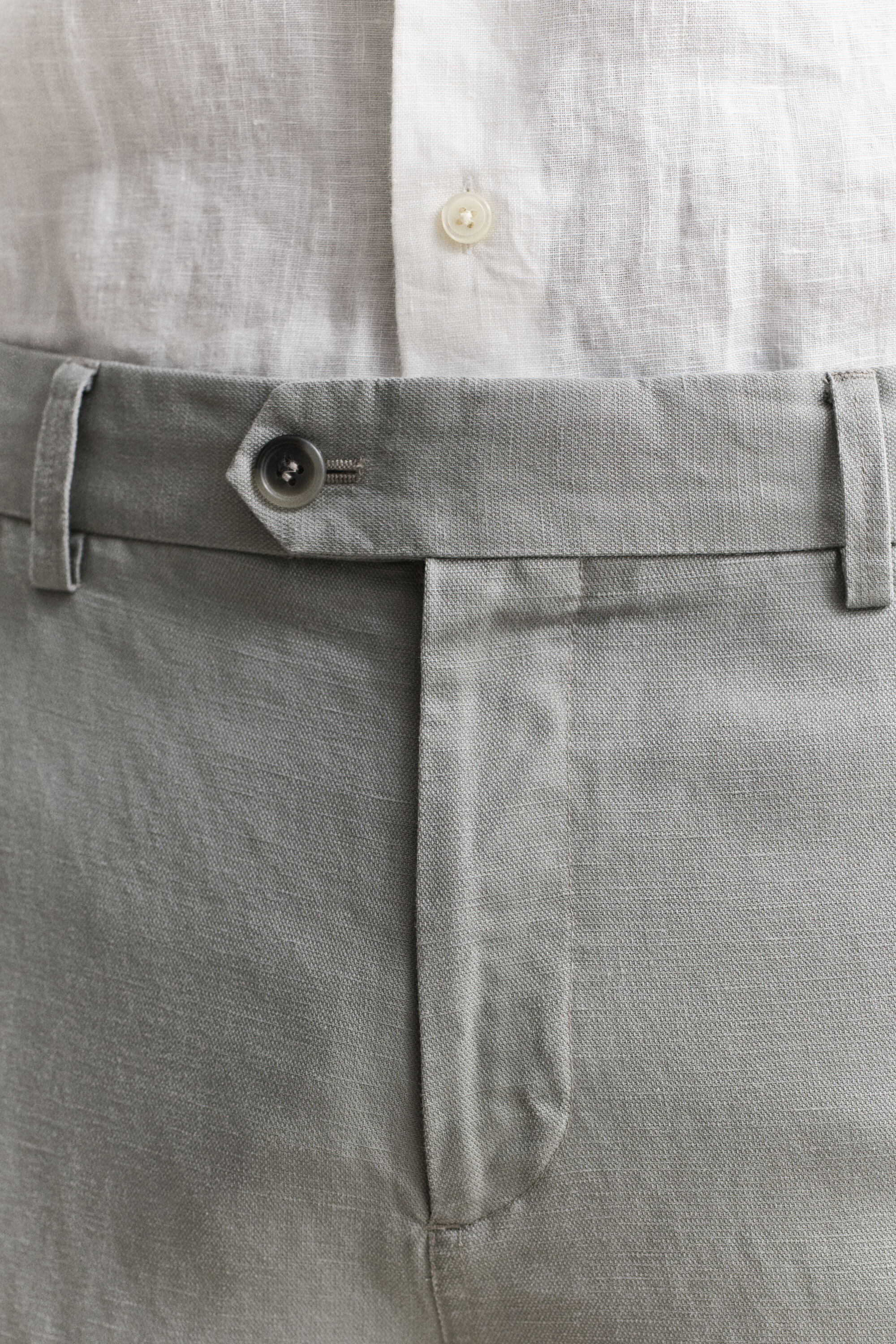 Jakkesæt-bukser af lyocell og hør