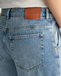 Lavtaljede jeans med brede ben