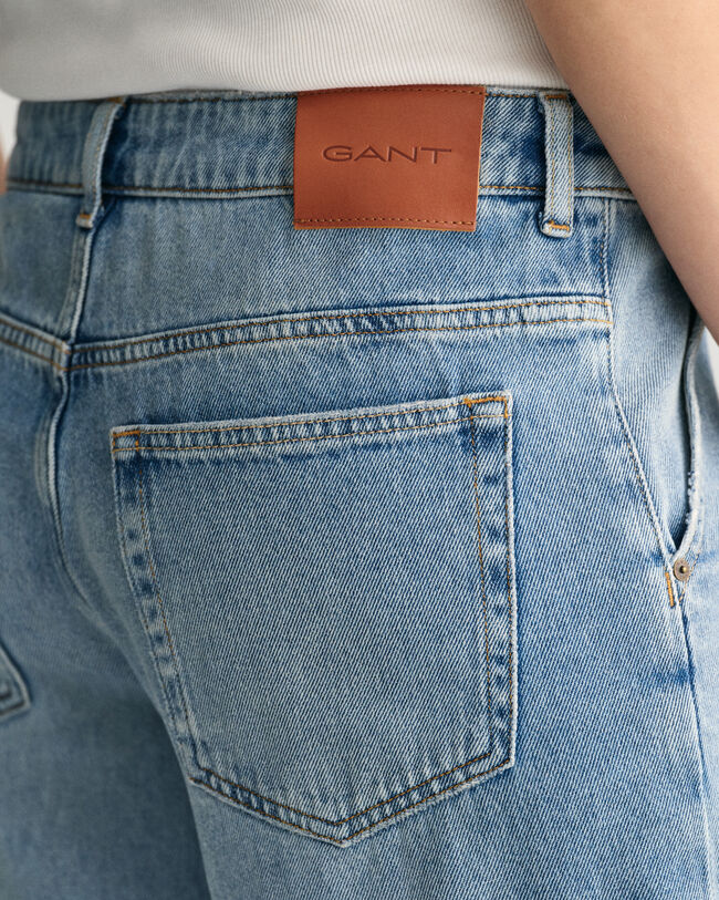 Lavtaljede jeans med brede ben