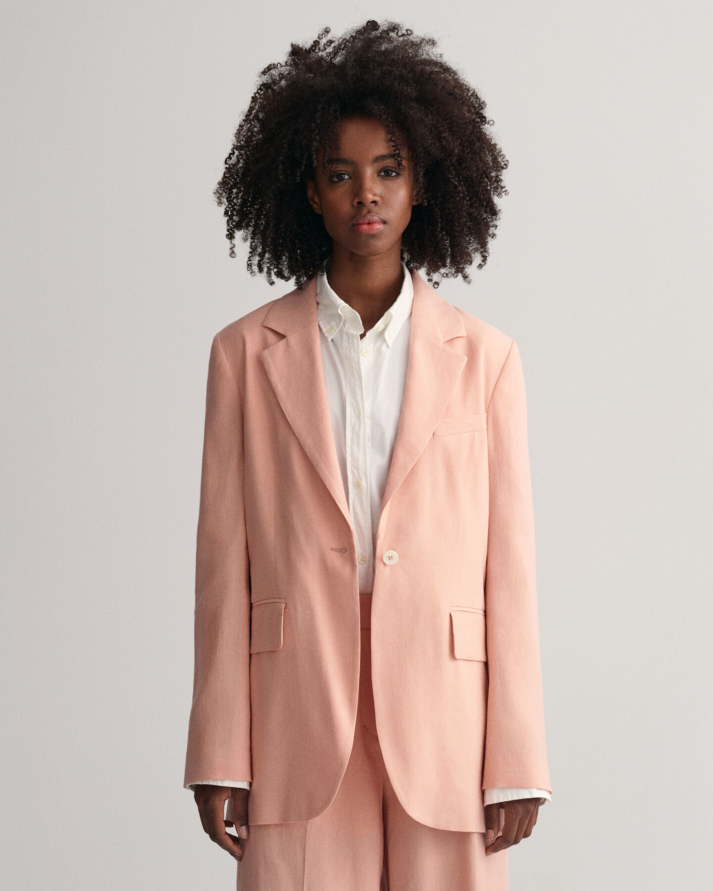 Regular fit h&oslash;rblazer med str&aelig;k