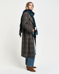 Ternet trenchcoat i uld