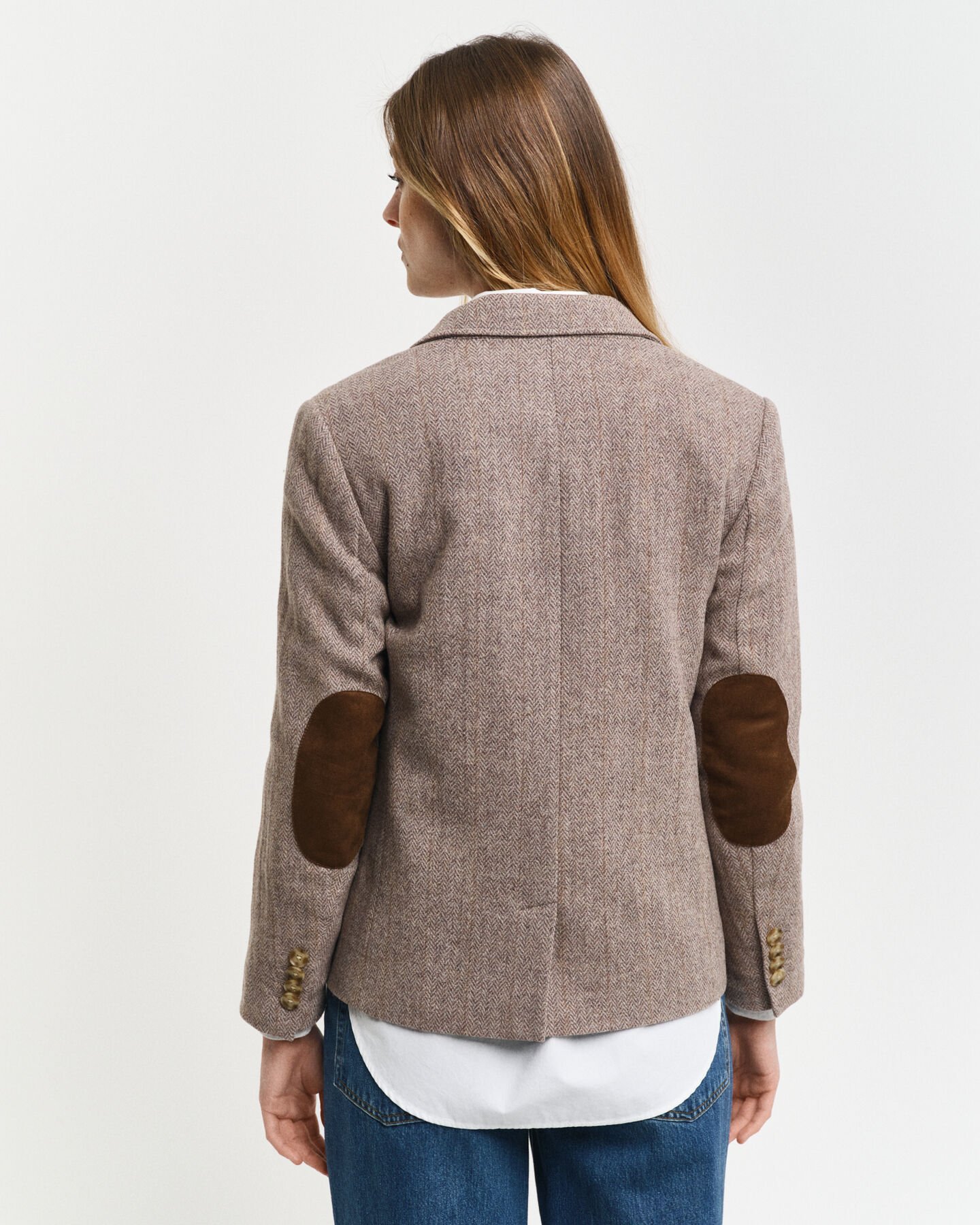 Regular fit kort sildebensmønstret blazer