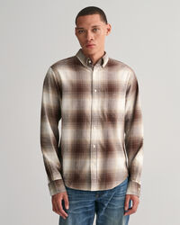 Regular fit flannelskjorte med skyggetern