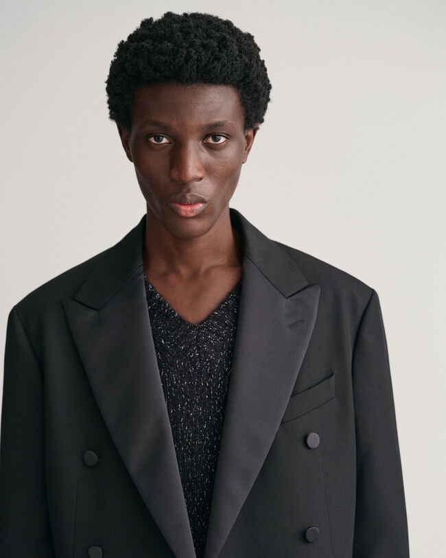 Dobbeltradet Tuxedo jakkesæt-blazer