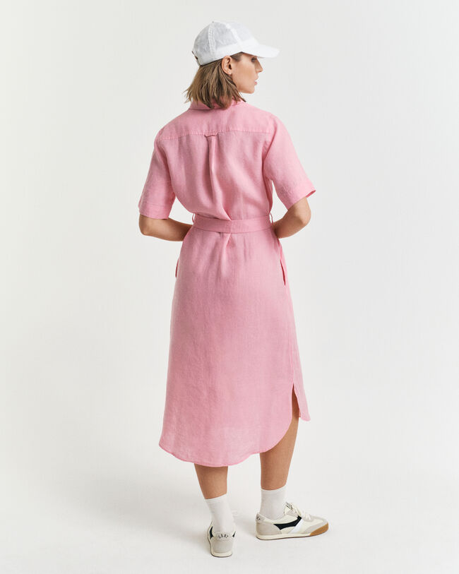 Skjortekjole af h&oslash;r med korte &aelig;rmer