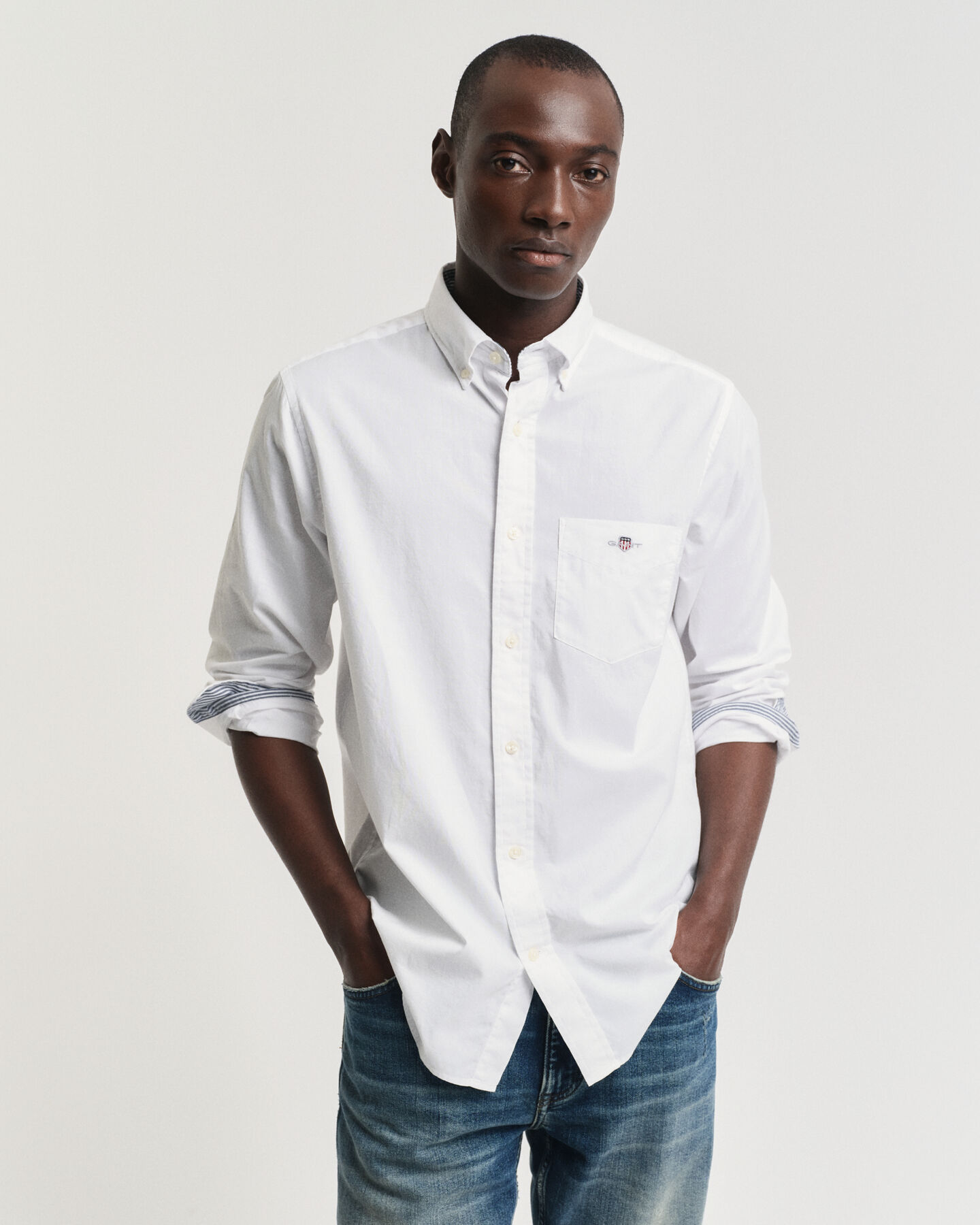 Seasonal Essential Regular fit Archive Shield skjorte i poplin