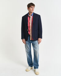 Oversized fit stribet seersucker skjorte