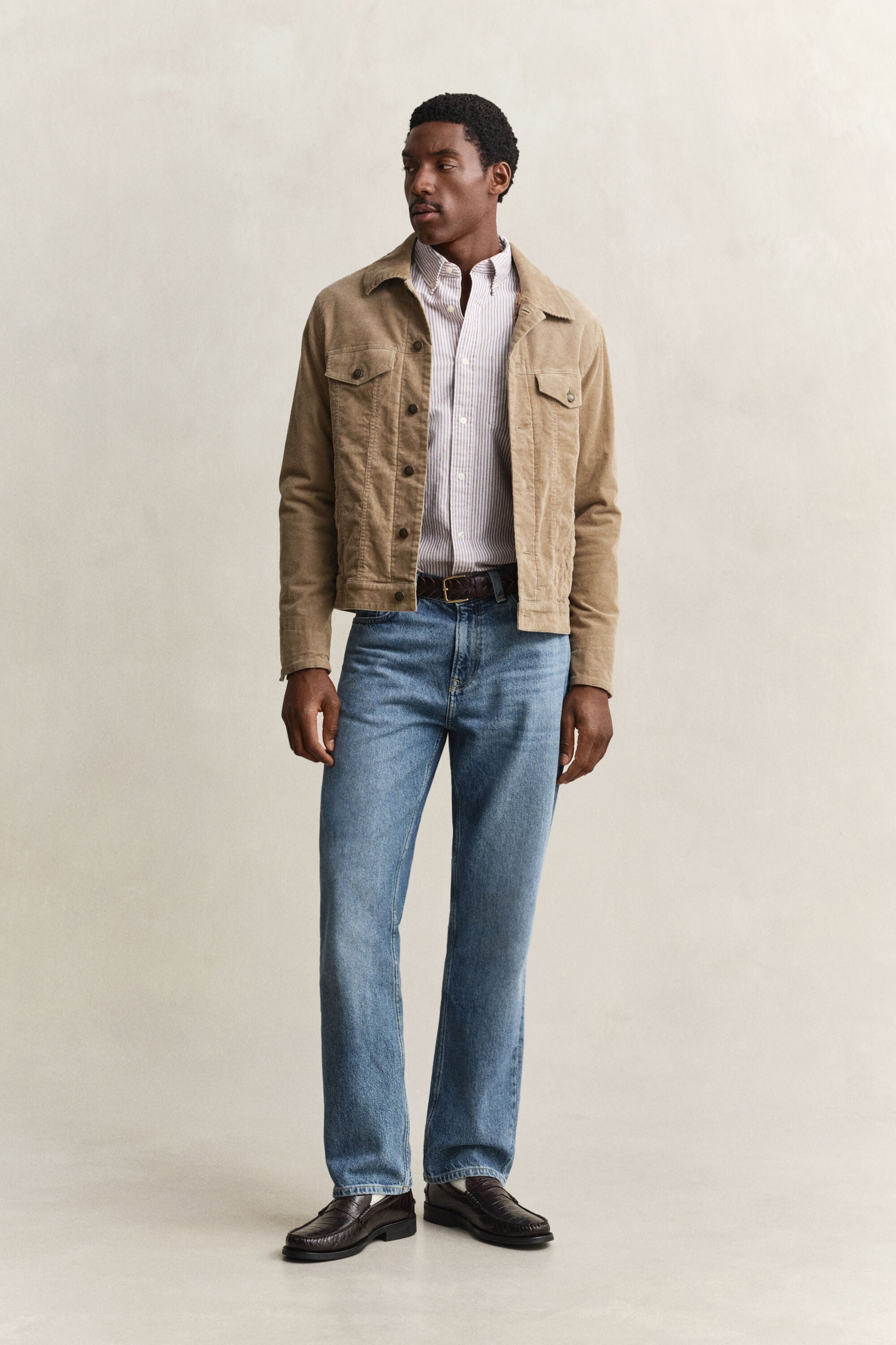 Classic Regular Oxford skjorte med striber