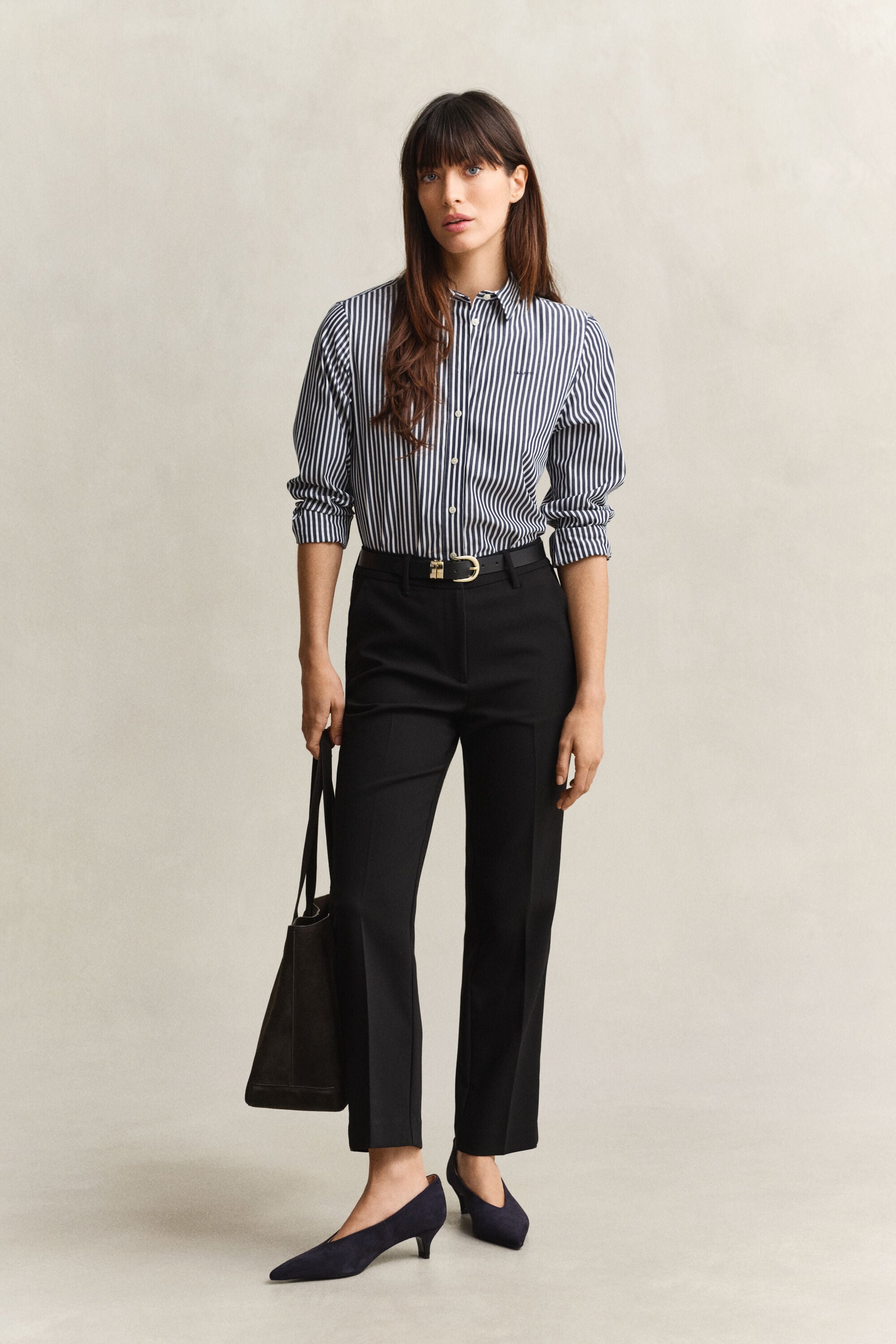 Classic Regular poplin skjorte med striber