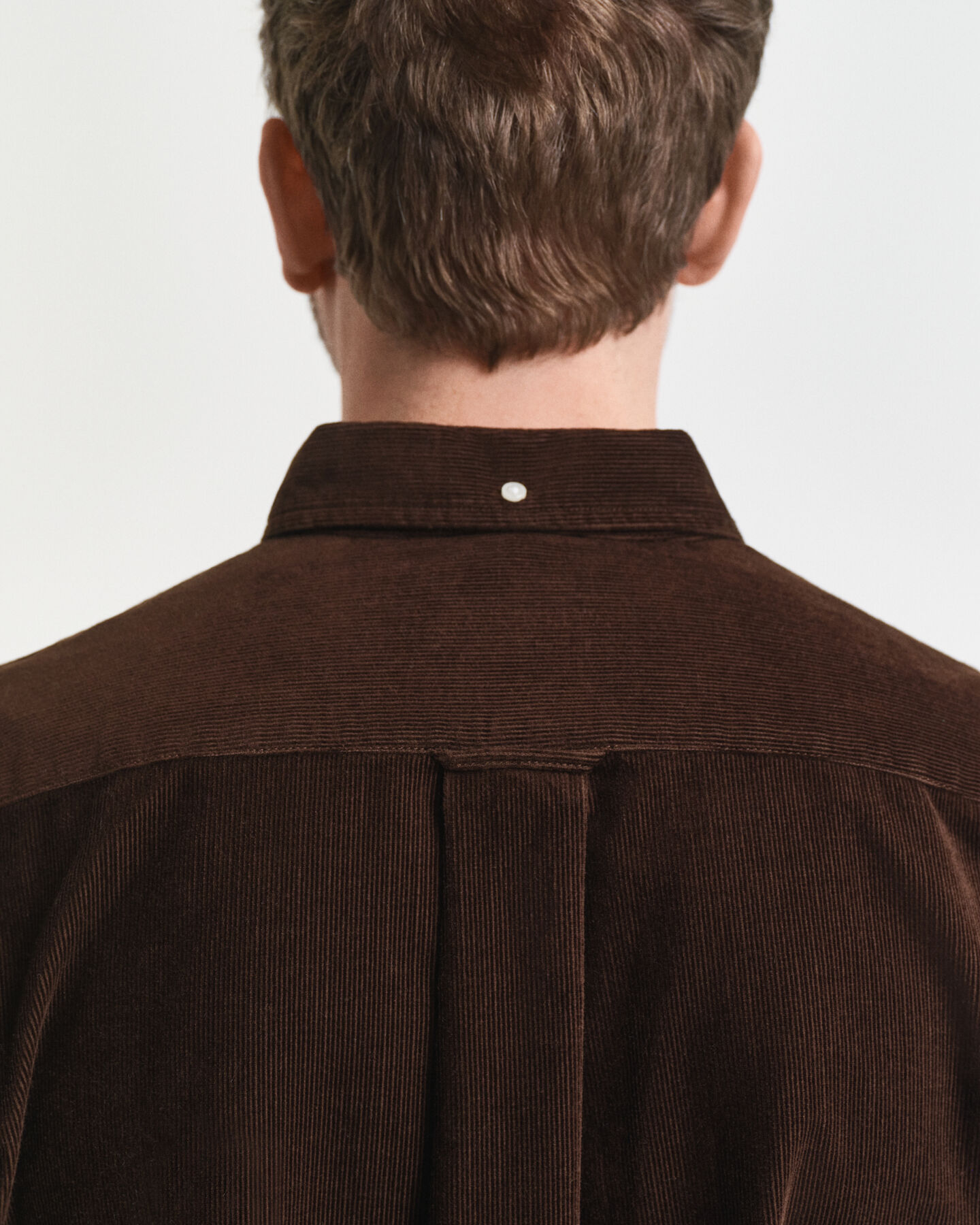 Regular fit skjorte af bomuldsjernbanefløjl