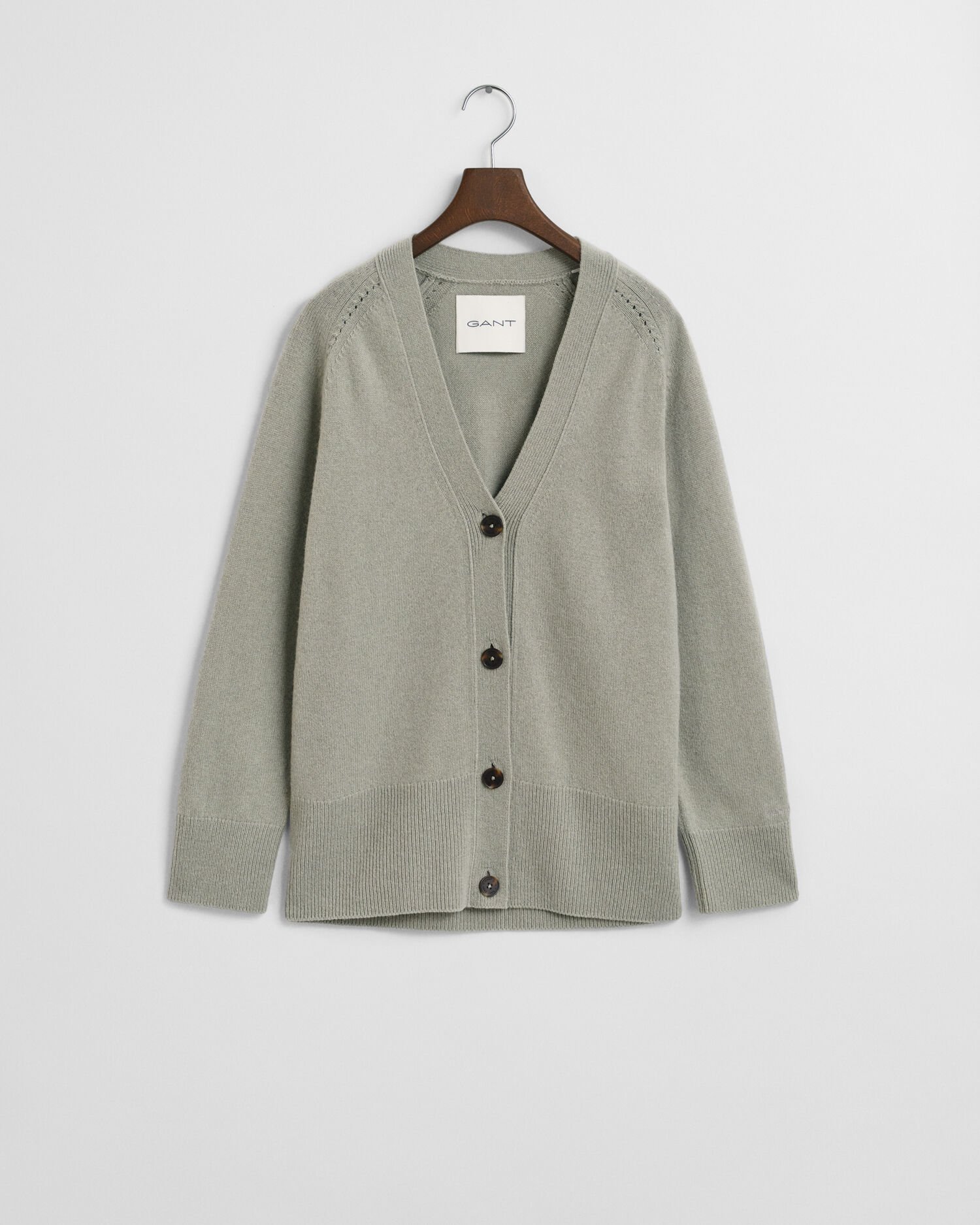 Cardigan af uld- og kashmirblanding