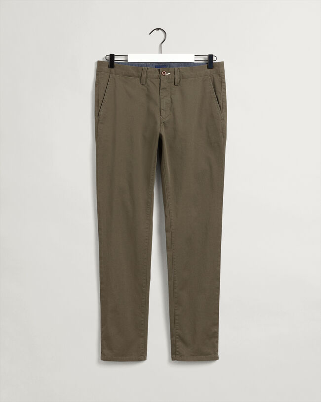 Hallden Slim fit chinobukser af twill