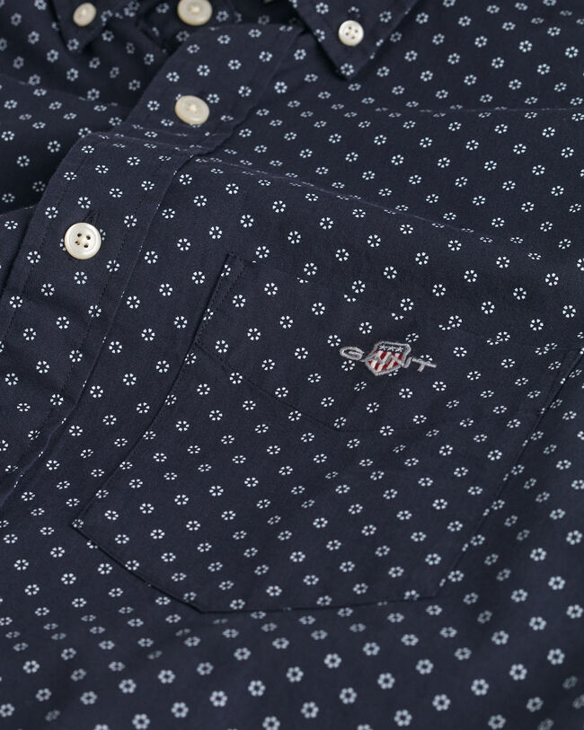 Regular fit skjorte med mikro-tryk