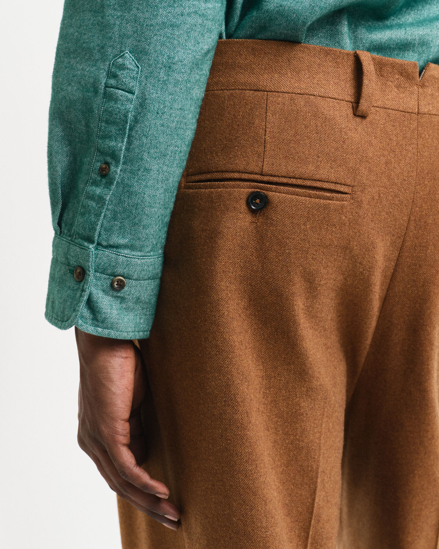 Regular fit sildebensm&oslash;nstret flannelskjorte