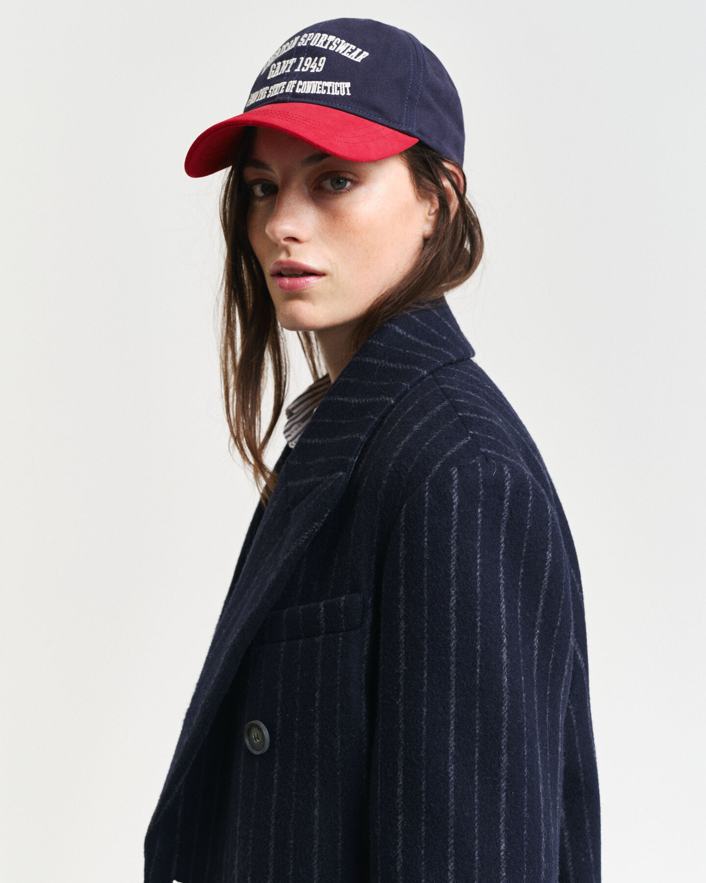 Cap af børstet bomuldstwill