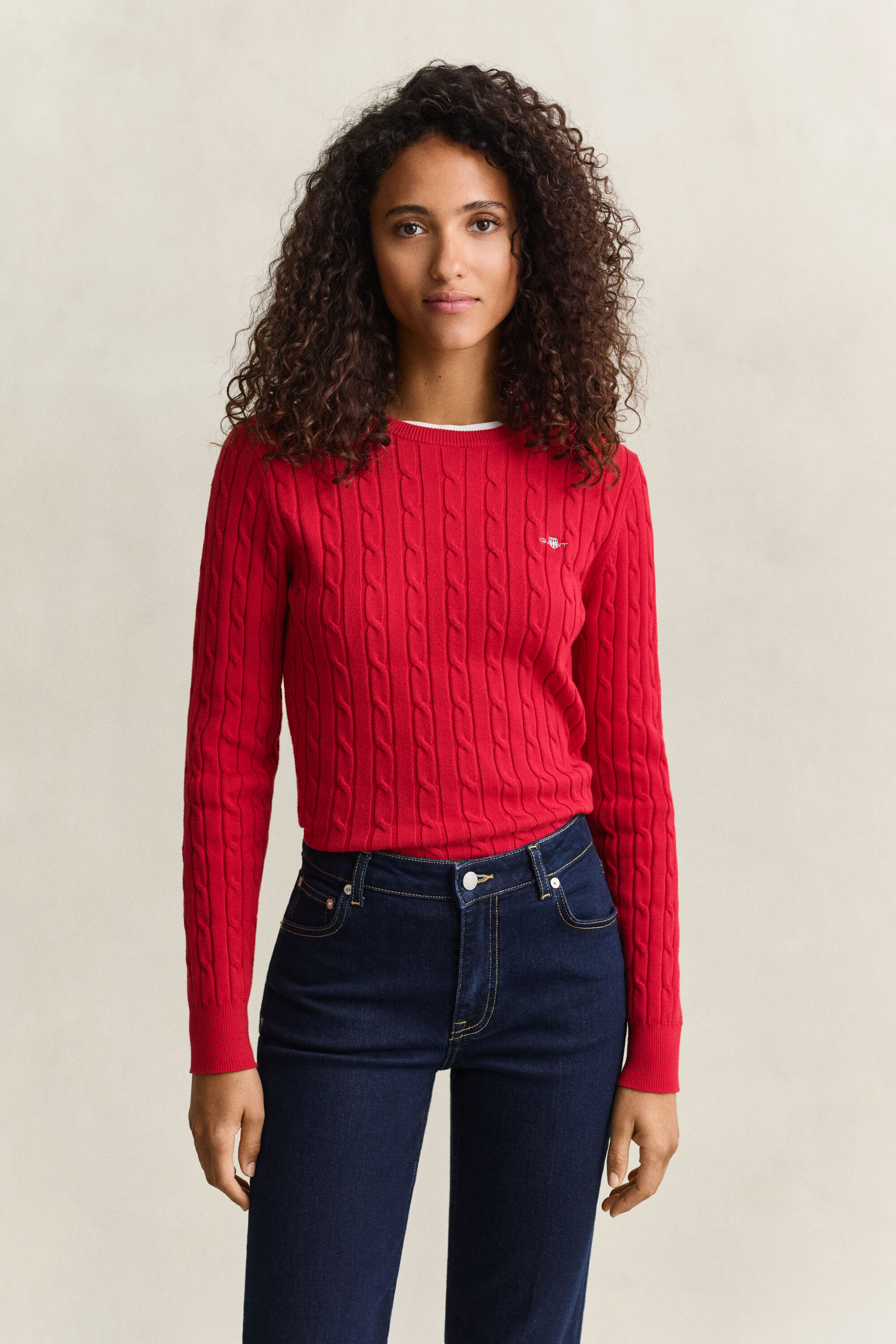 Classic sweater med kabelstrik