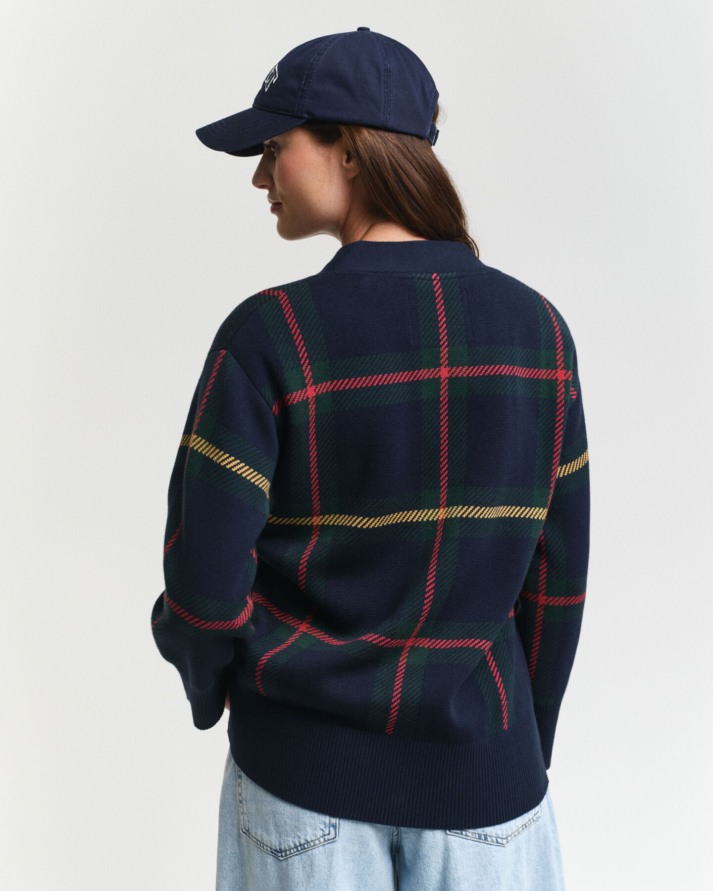 Ternet cardigan med V-hals