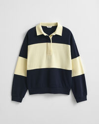 Piqué Rugger med struktur og farveblokke