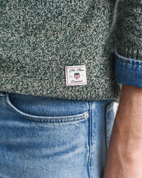 Sweater med crewneck i mouliné uldblanding