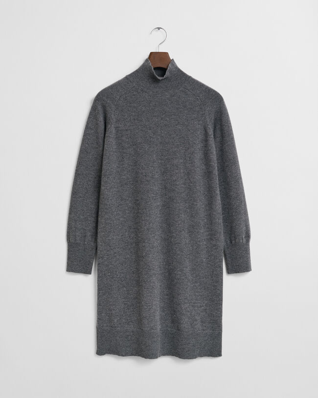 Strikket kjole af ekstra fin lammeuld