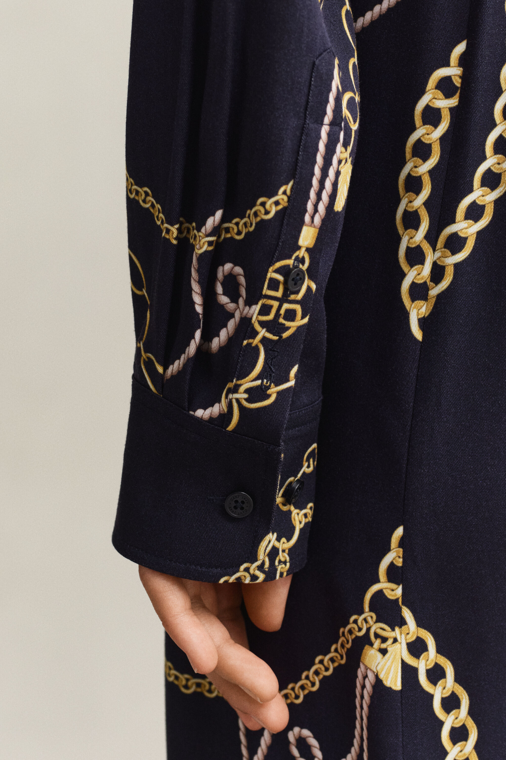 Skjortekjole med tryk