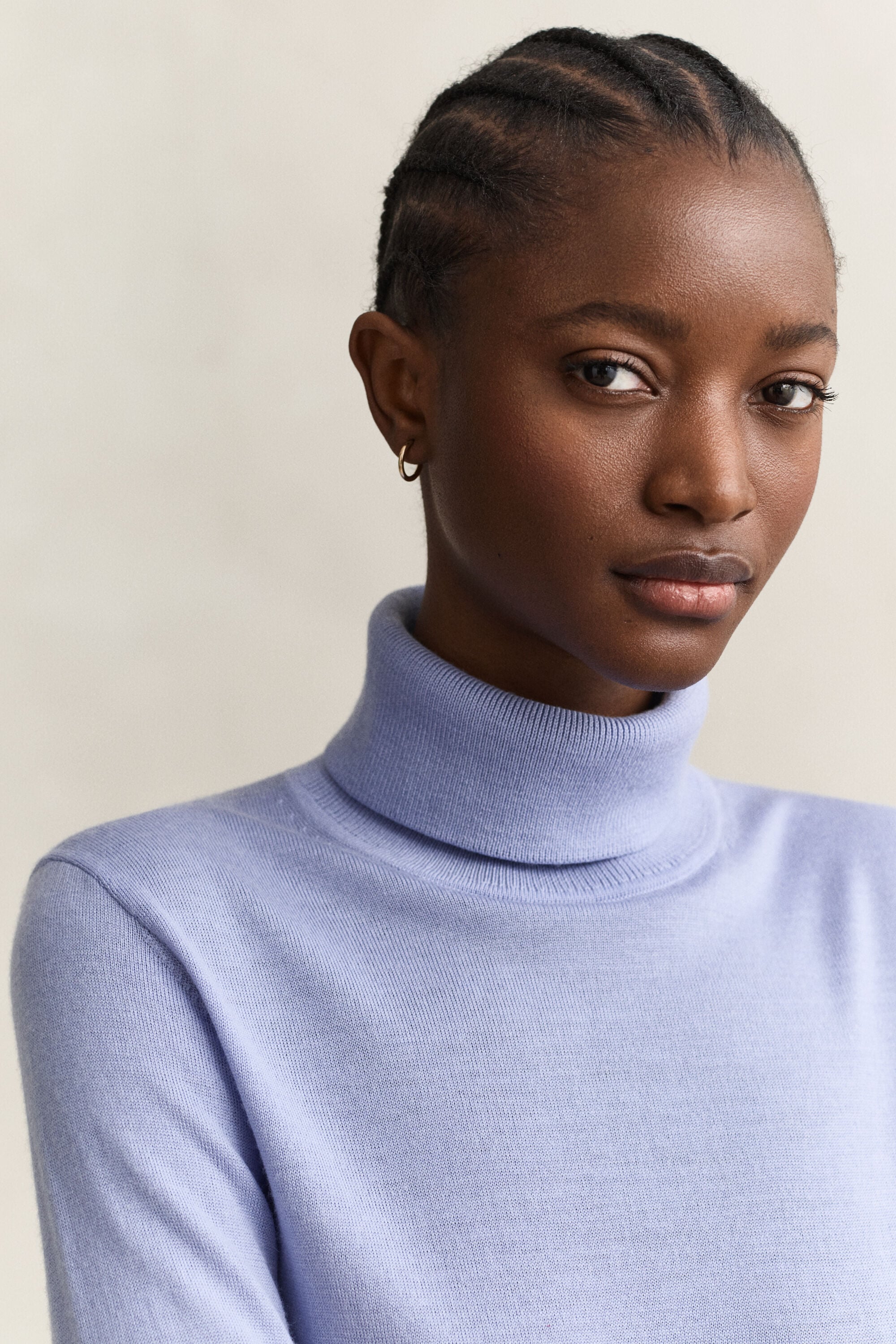 Rullekrave sweater af ekstra fin merinould