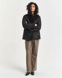 Vendbar sømandsjakke af lammeskind