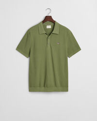 Micro tekstureret poloskjorte af bomuld