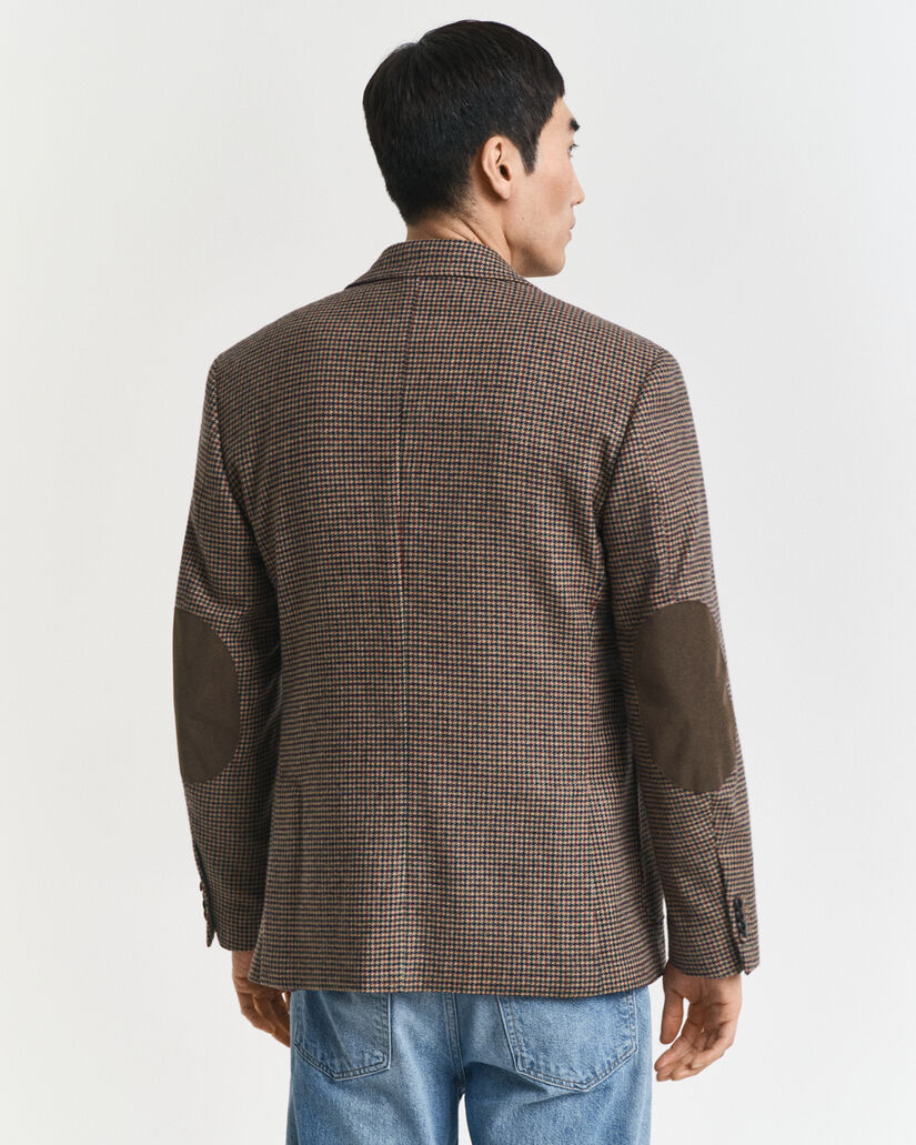 Slim fit houndstooth-ternet blazer