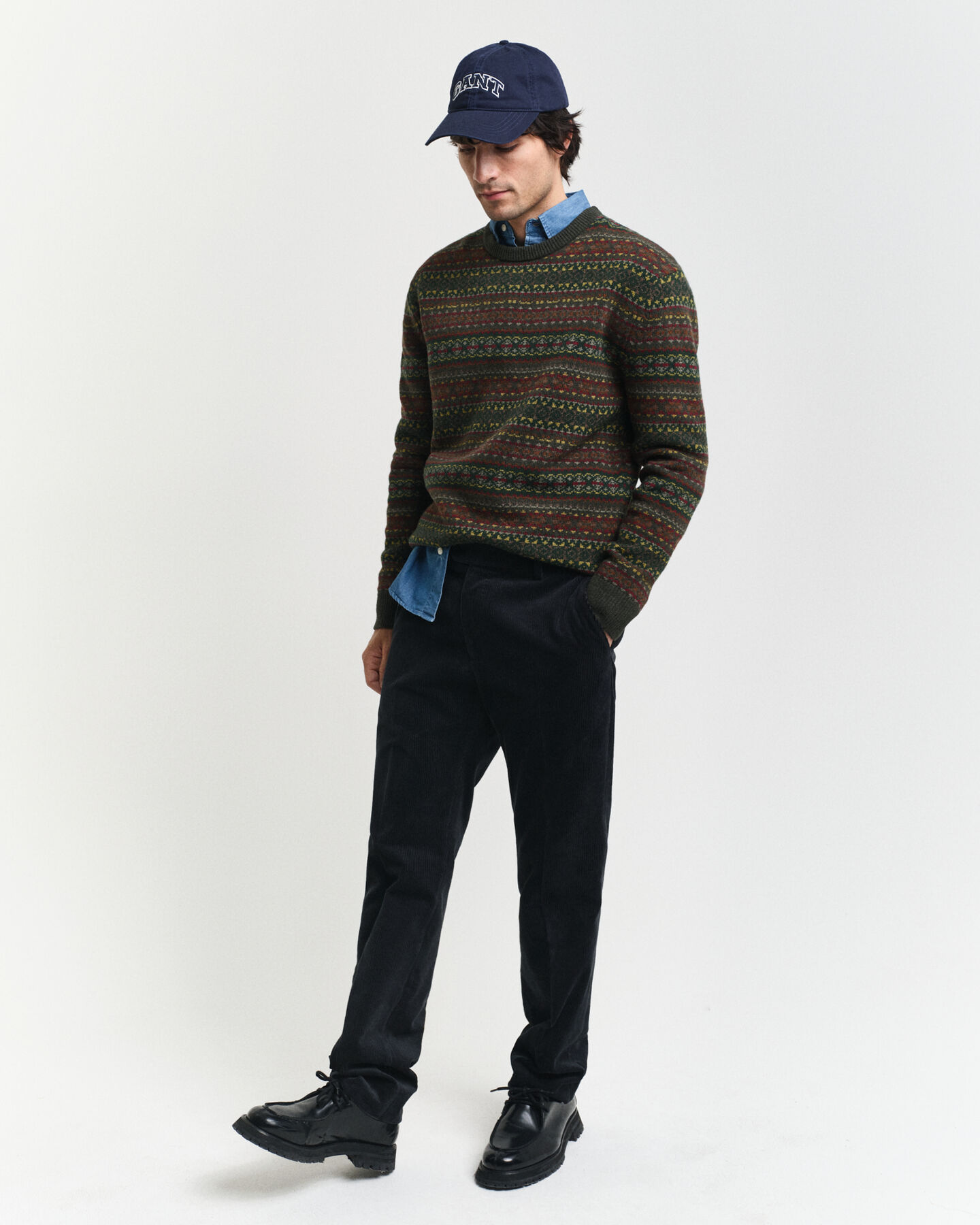 Fair Isle sweater med crewneck