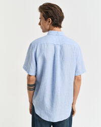 Regular fit kortærmet skjorte af hør