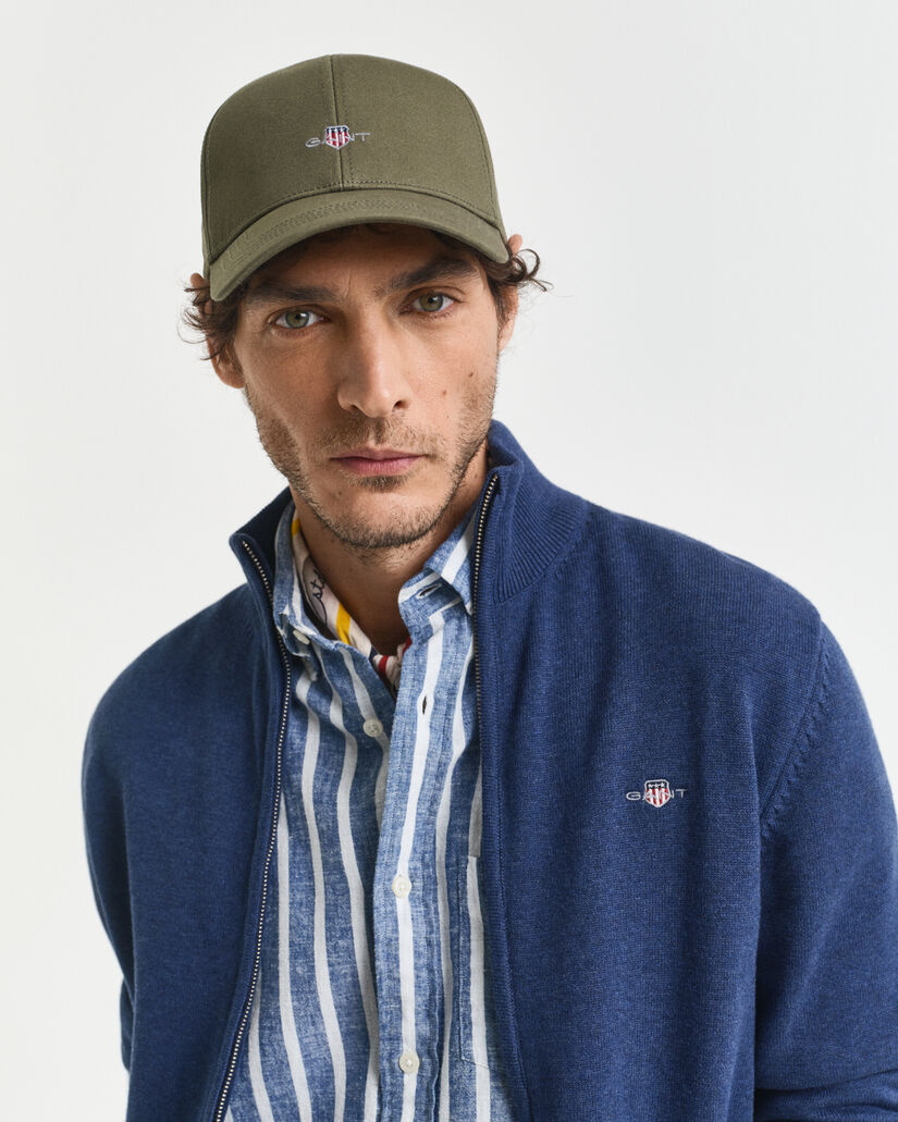 Shield høj cap af bomuldstwill