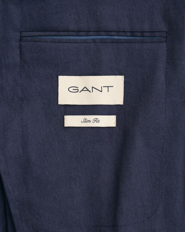 Jakkes&aelig;t-blazer af h&oslash;r og bomuld