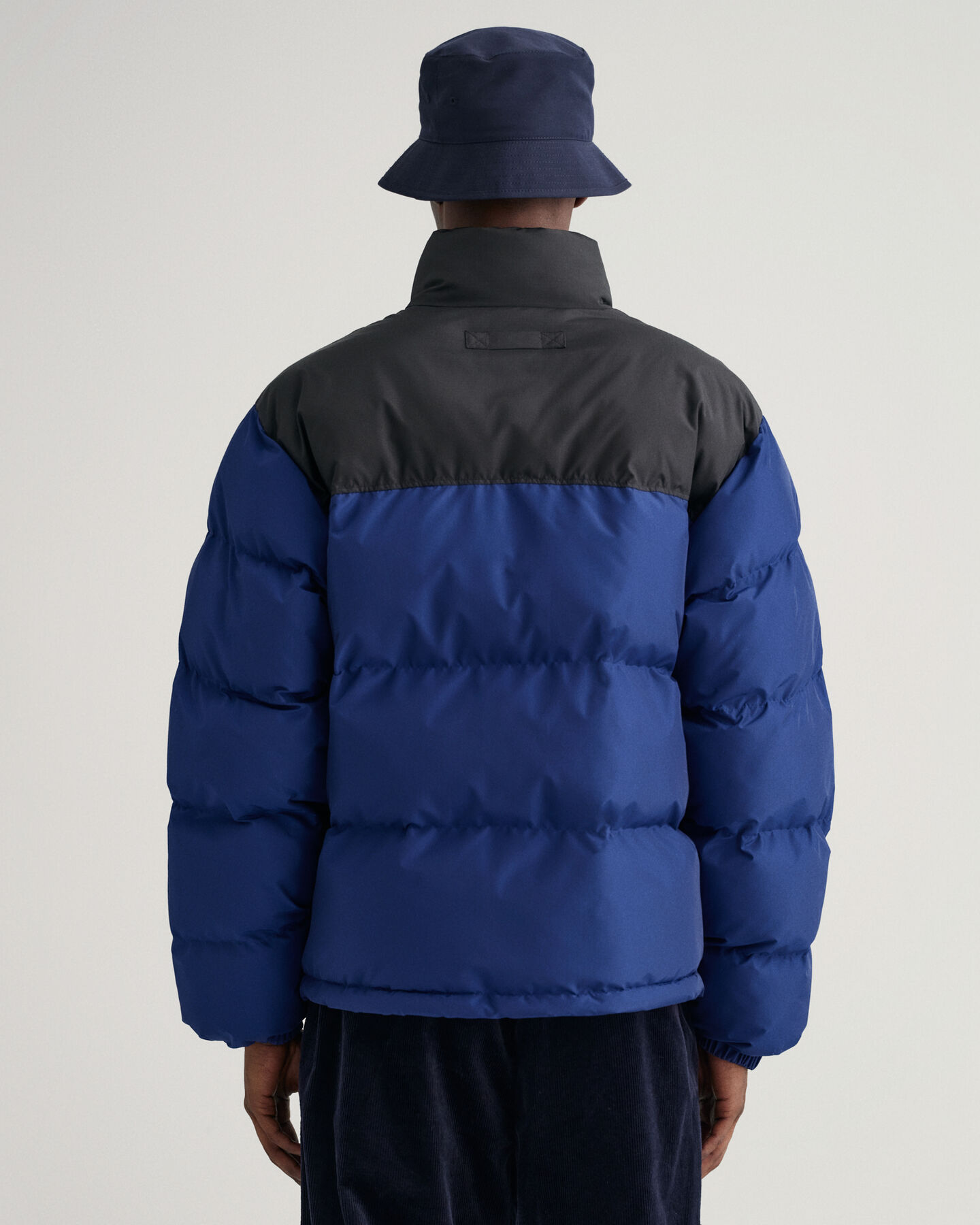 Jakke med blokke og vattering