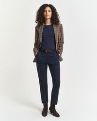 Let T-shirt af bomuld med lange ærmer