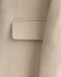 Regular fit hørblazer med stræk