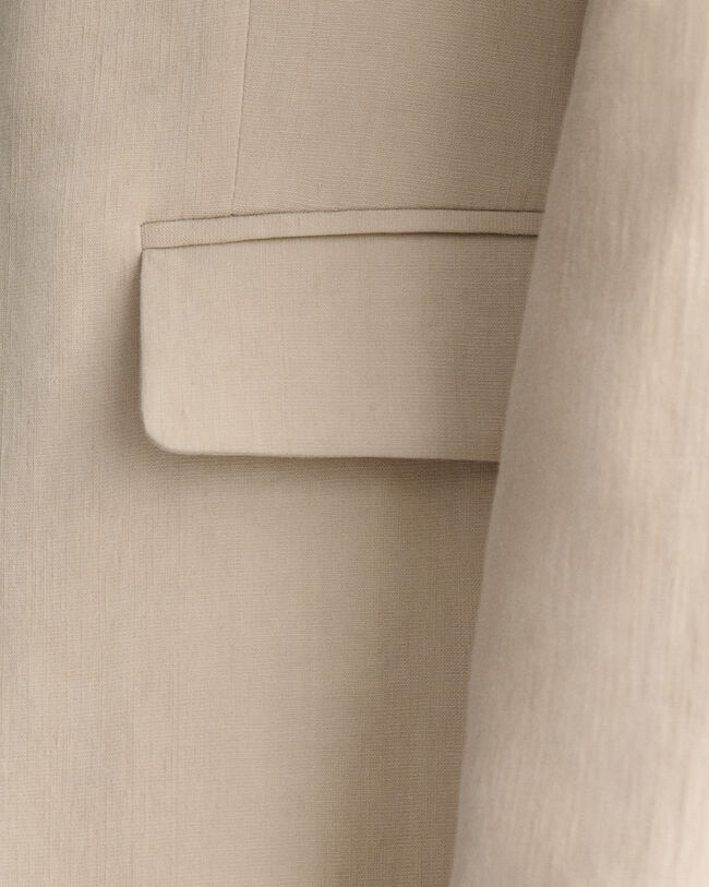 Regular fit hørblazer med stræk