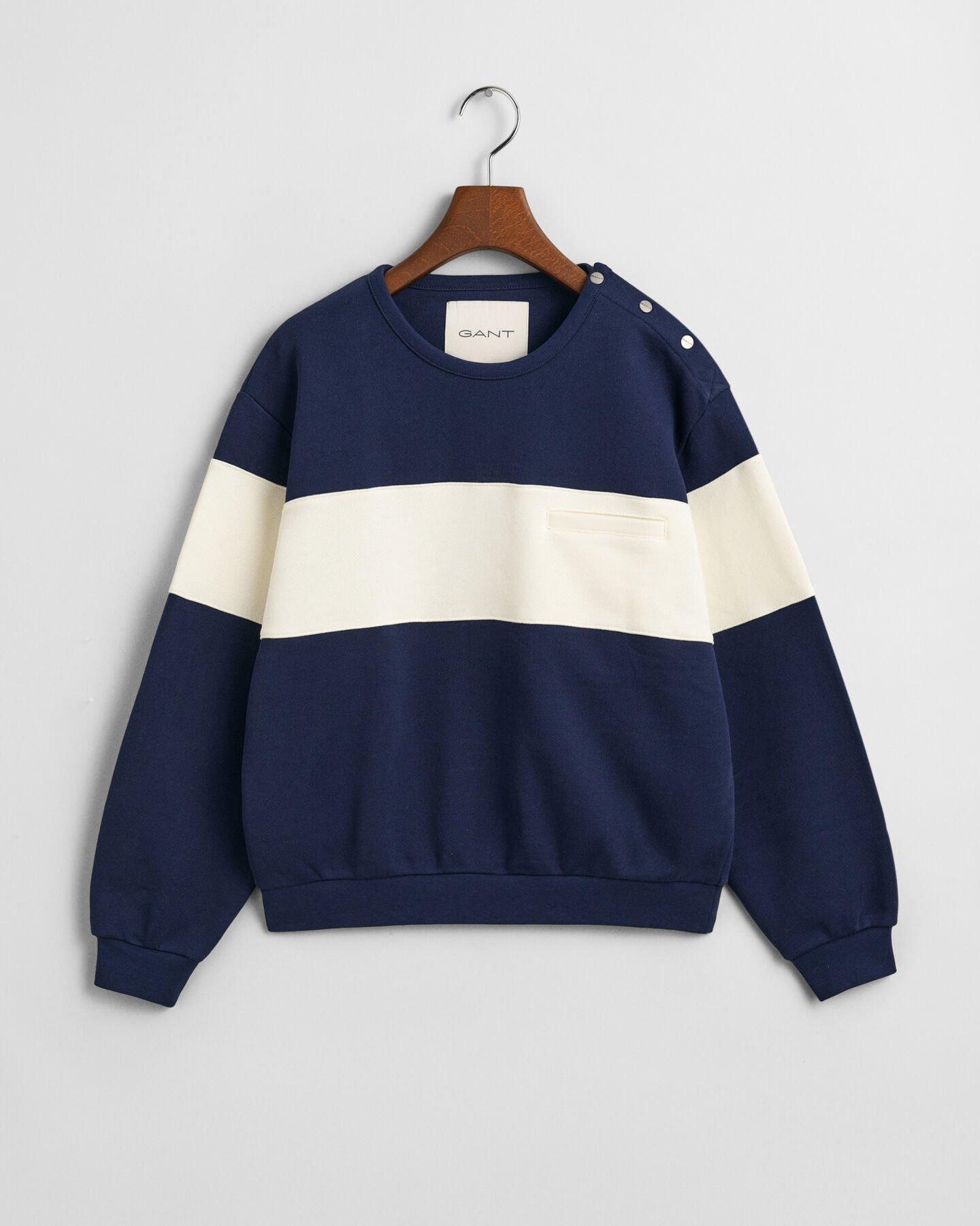 Crewneck sweatshirt med farveblokke